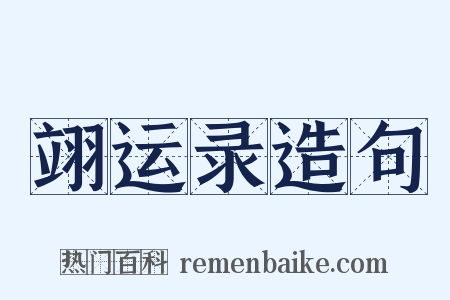翊运录造句是什么意思的图片